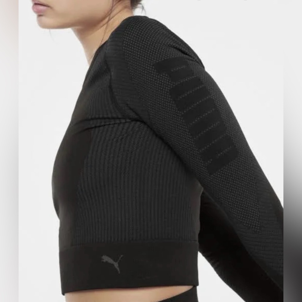 PUMA Seamless Long Sleeve Crop Top Fitted